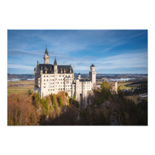 Fairy tale Neuschwanstein castle in Tyskland Fototryck
