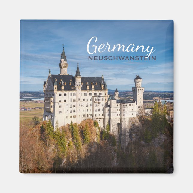 Fairy tale Neuschwanstein castle in Tyskland Magnet (Framsidan)