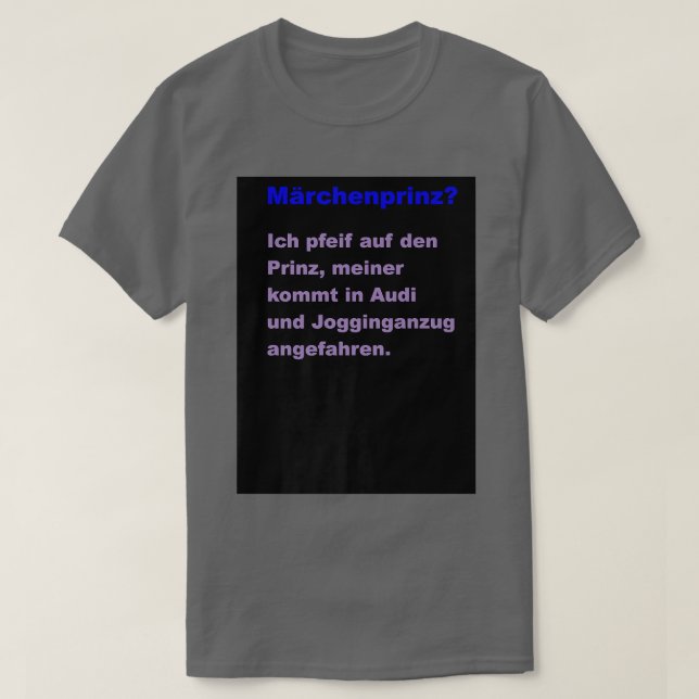 Fairy Tale Prince T Shirt (Design framsida)