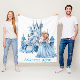 Fairy Tale Princess Castle Girl Birthday Gift Fleecefilt