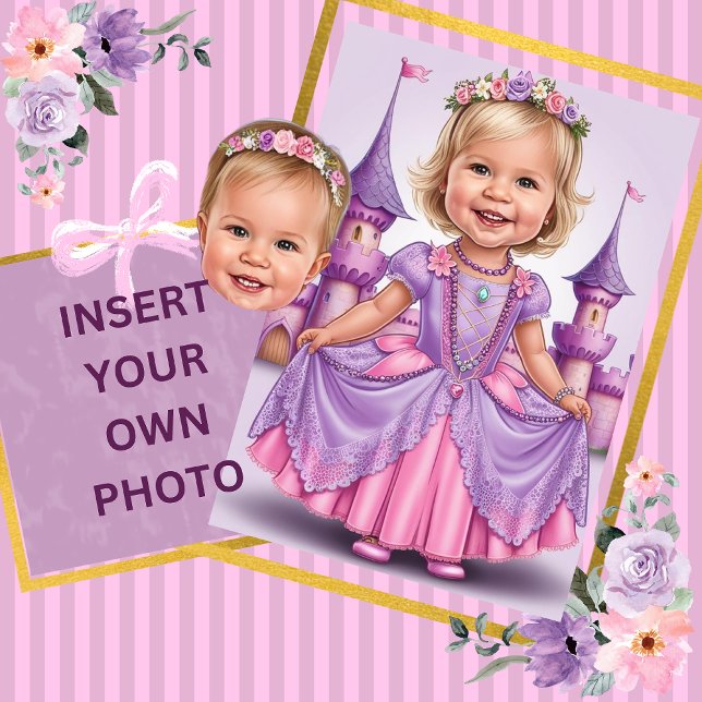 Fairy Tale Princess KeepVII - Lilac och Rosa Inbjudningar (Skapare uppladdad)
