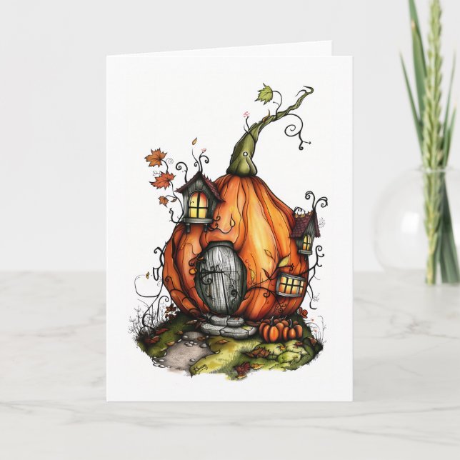 Fairy Tale Pumpkin House Inbjudan (Framsida)