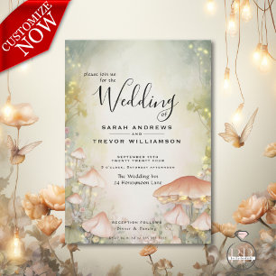 Fairy Tale Woodland Fairycore Romantik Inbjudningar