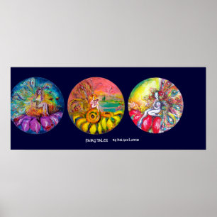 FAIRY TALES kolossal, gult rosa blue red Poster