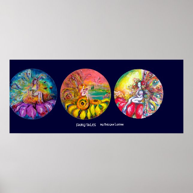 FAIRY TALES kolossal, gult rosa blue red Poster (Framsidan)