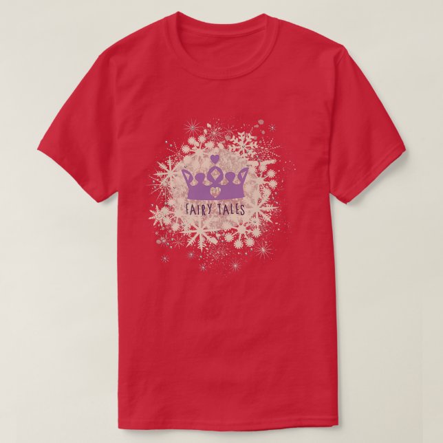 Fairy Tales Krona Princess Queen jul Snowfla T Shirt (Design framsida)