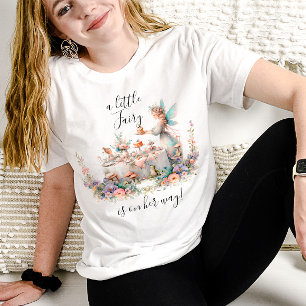Fairy Tea Party Blommigt Mamma för att bli babyåda T Shirt