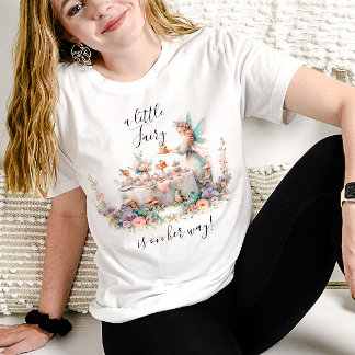 Fairy Tea Party Blommigt Mamma för att bli babyåda T Shirt