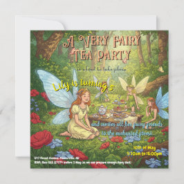 Fairy Tea Party Inbjudningar