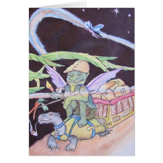 Fairy Traveler Hälsningskort (Framsidan)