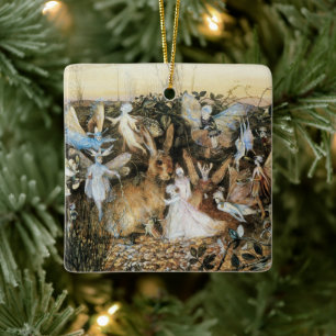Fairy Twilight av John Anster Fitzgerald Julgransprydnad Keramik
