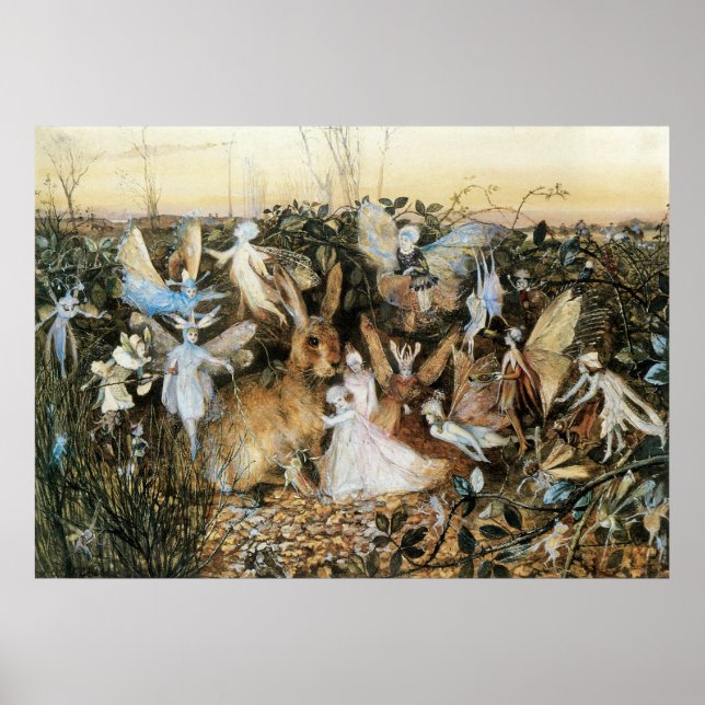 Fairy Twilight av John Anster Fitzgerald Poster (Framsidan)