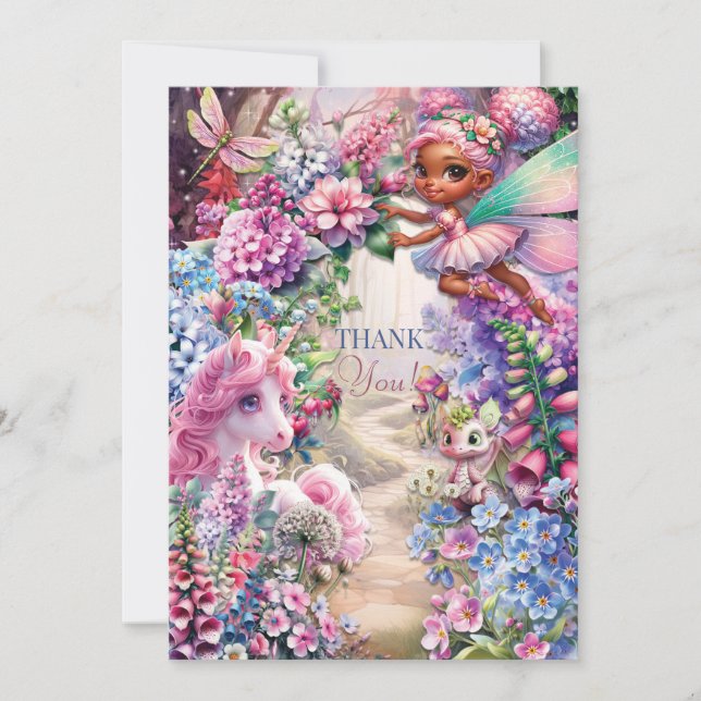 Fairy Unicorn Tackkort Tack Kort (Framsida)