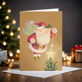 Fairy Vingar Santa Kort