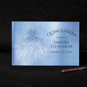 Fairy Vinge Ice Gown Frost Blue Iridescent Sheen Gästböcker