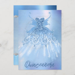 Fairy Vinge Ice Gown | Frost Blue Iridescent Sheen Inbjudningar