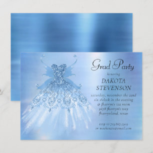Fairy Vinge Ice Gown   Frost Blue Iridescent Sheen Inbjudningar