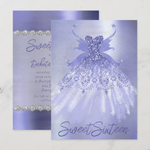 Fairy Vinge Lavender Gown   Lila Iridescent Sheen Inbjudningar