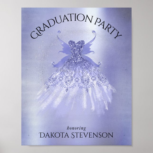 Fairy Vinge Lavender Gown | Lila Iridescent Sheen Poster (Framsidan)