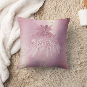 Fairy Vinge Mauve Gown Luxurious Dusty Rosa Shee Kudde