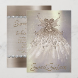 Fairy Vinge Taupe Gown | Champagne Elegant Sheen Inbjudningar