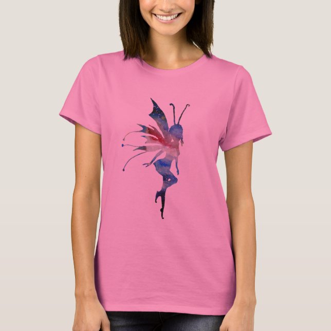 Fairy Watercolor Art Moderskap Långärmad T-Shirt (Framsida)