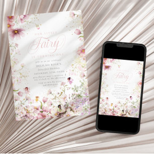 Fairy Whimsical Magic 1st Birthday Inbjudningar
