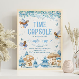 Fairy Winter Garden Födelsedagsfest Time Capsule Poster