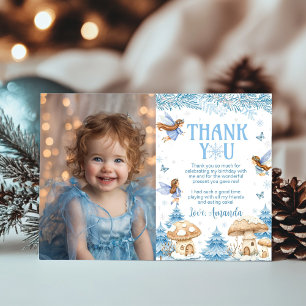 Fairy Winter Wonderland Birthday Photo Tack Kort