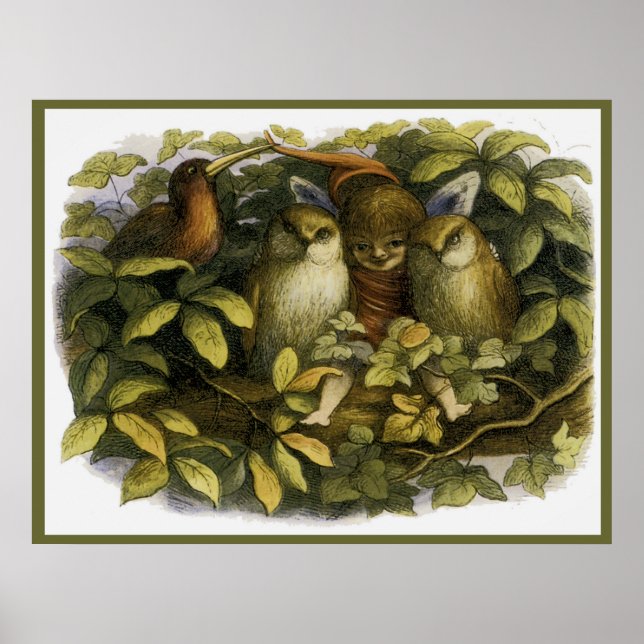 "Fairy with Uggla" by Doyle - Print Poster (Framsidan)