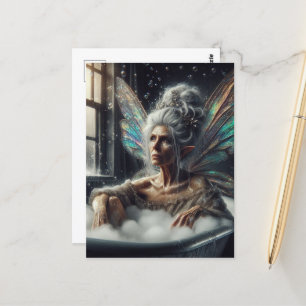 Fairy Woman Bathing Vykort