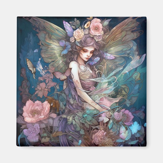 Fairy Woman Fantasy Art Magnet (Framsidan)
