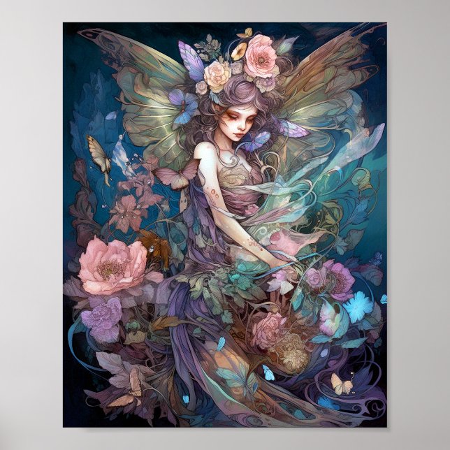 Fairy Woman Fantasy Art Poster (Framsidan)