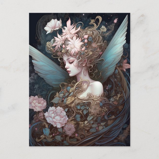 Fairy Woman Fantasy Art Vykort (Framsida)