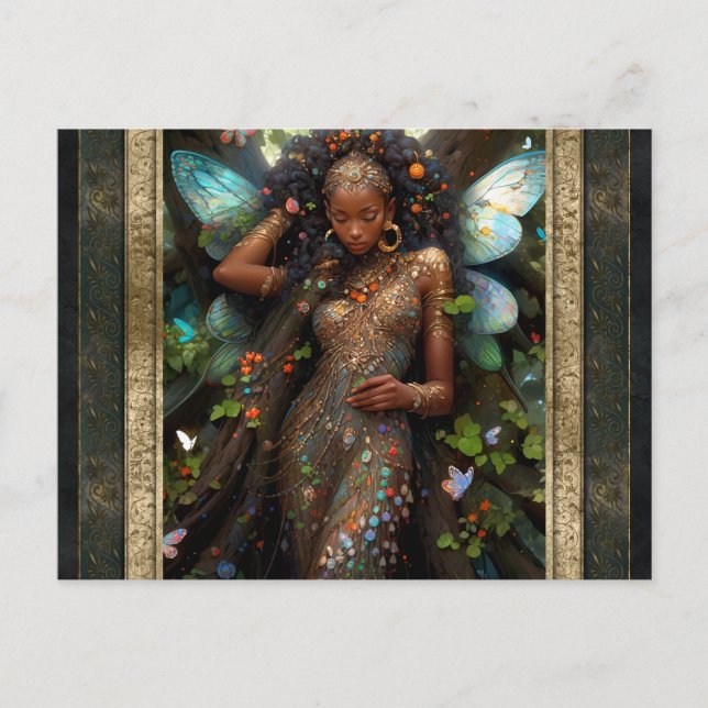 Fairy Woman Fantasy Art Vykort (Framsida)
