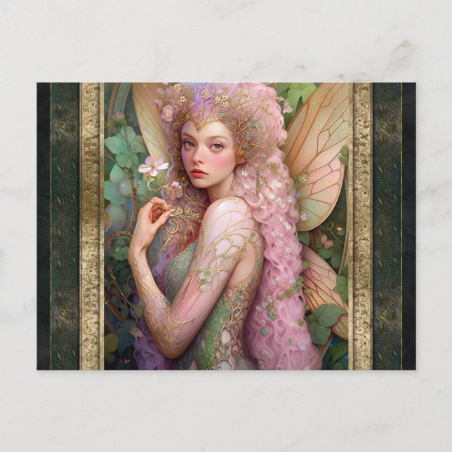 Fairy Woman Fantasy Art Vykort (Framsida)