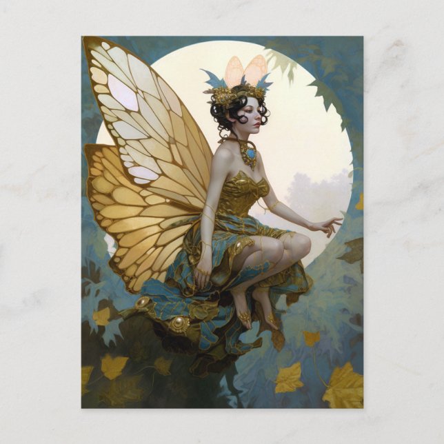 Fairy Woman Fantasy Art Vykort (Framsida)