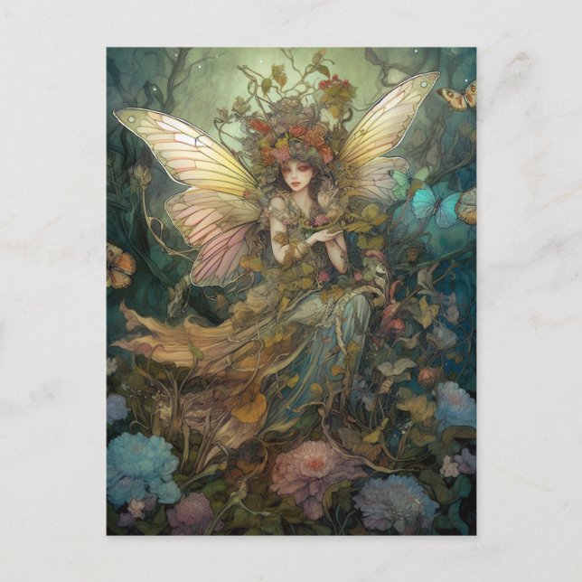 Fairy Woman Fantasy Art Vykort (Framsida)