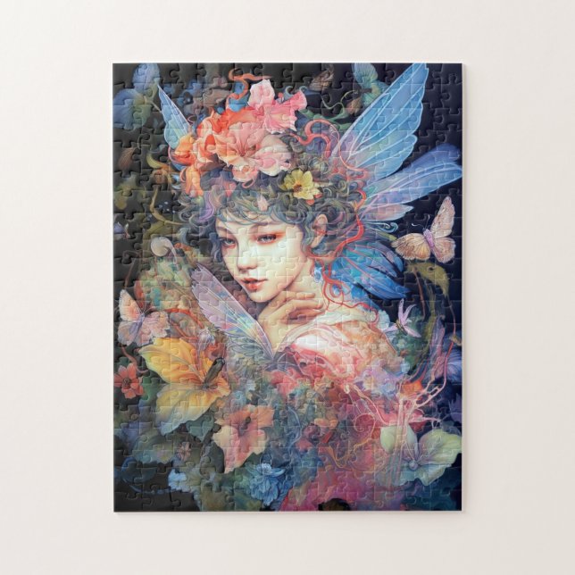 Fairy Women in Flowers Fantasy Art Pussel (Vertikal)