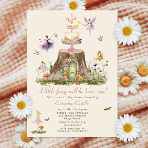 Fairy Woodland Girl Baby Shower Inbjudningar
