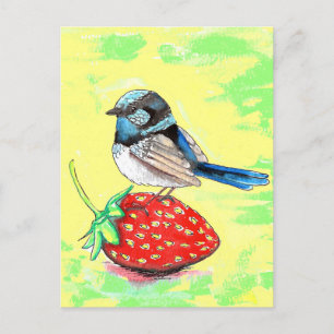 Fairy Wren Painting Vykort