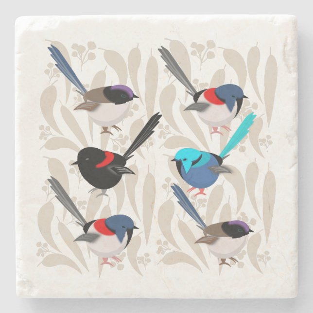 Fairy Wrens Underlägg Sten (Framsidan)