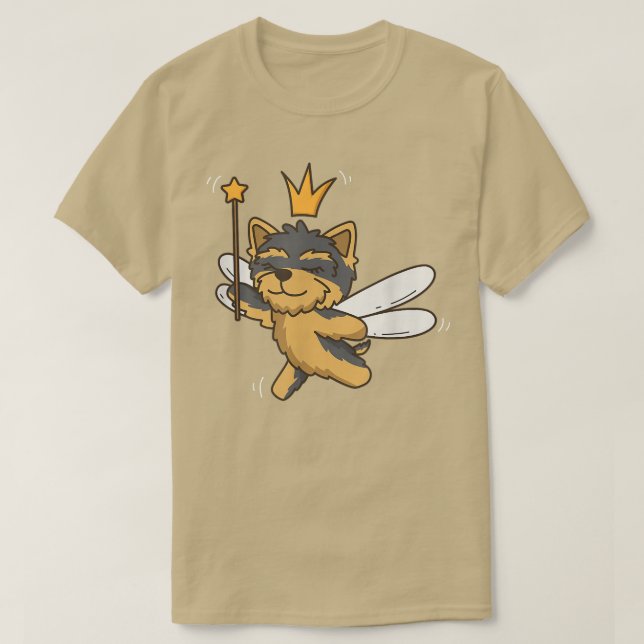 Fairy Yorkshire Terrier Hund Mystical Pet Fairy Lo T Shirt (Design framsida)