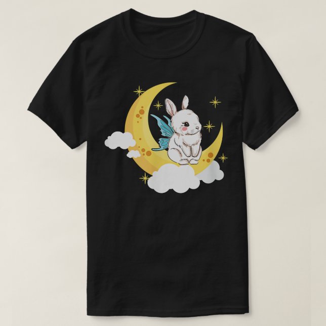 Fairycore Aesthetic Fairy Bunny Rabbit on a Cresce T Shirt (Design framsida)