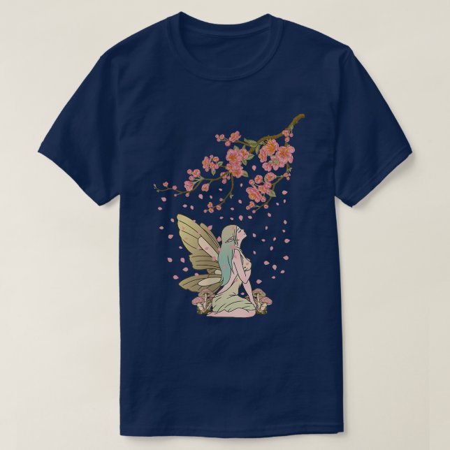 Fairycore Aesthetic Fairy Core Grunge Cherry Bloss T Shirt (Design framsida)