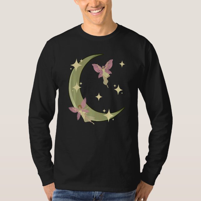 Fairycore Aesthetic Fairy Core Grunge Crescent Moo T Shirt (Framsida)