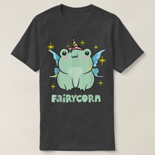 Fairycore Aesthetic Fairy Core Grunge Frog Unicorn T Shirt (Design framsida)