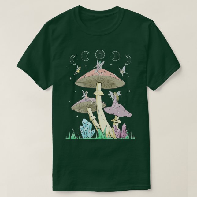 Fairycore Aesthetic Fairy Core Grunge Mushroom Moo T Shirt (Design framsida)