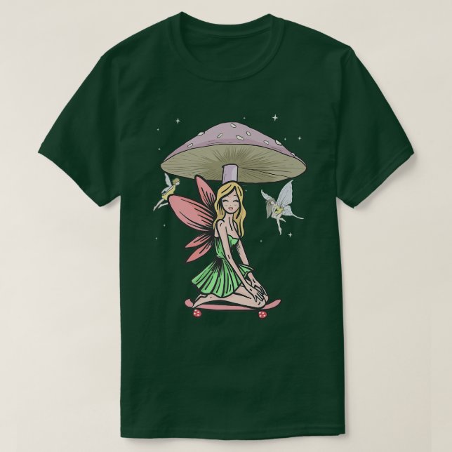 Fairycore Aesthetic Fairy Grunge Skateboarding Mus T Shirt (Design framsida)
