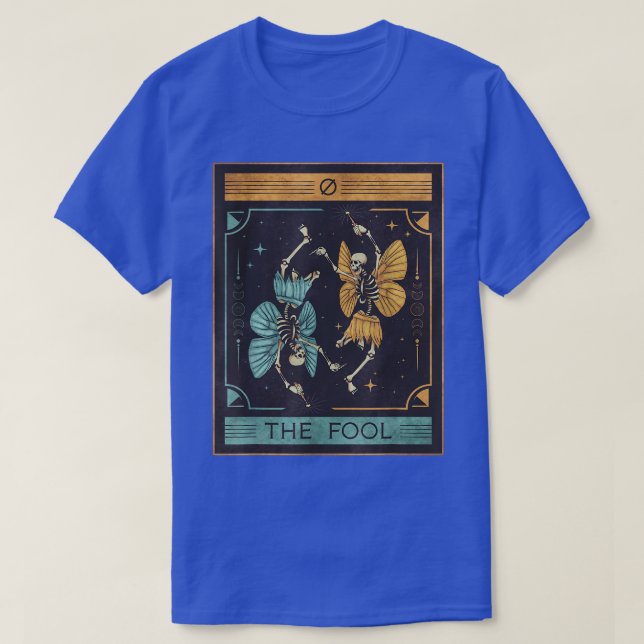 Fairycore Aesthetic Fairy Skeleton Tarot Card T Shirt (Design framsida)